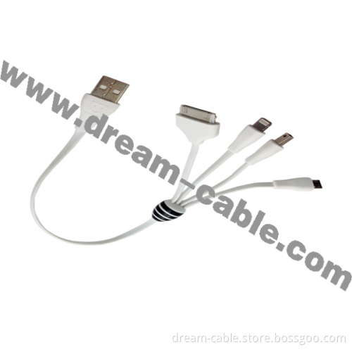 Popular 4 in 1 USB Charging Cable for iPhone/ Samsung